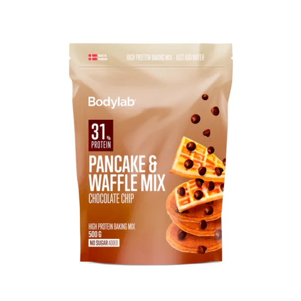 Bodylab pancake &amp; waffle mix chocolate chip 500 g