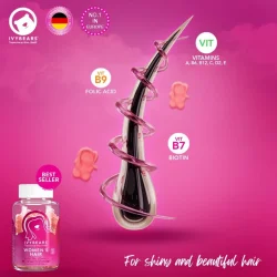 IVYBEARS womens hair vitamins Hrvekststimulerende kosttilskudd for kvinner