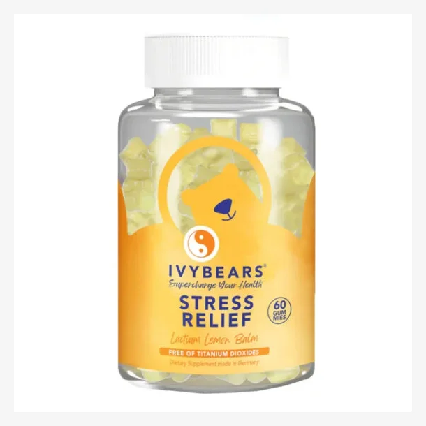 IVYBEARS STRESS RELIEF-vitaminer inneholder hykonsentrert L-theanin og sitronmelisseekstraktpulver