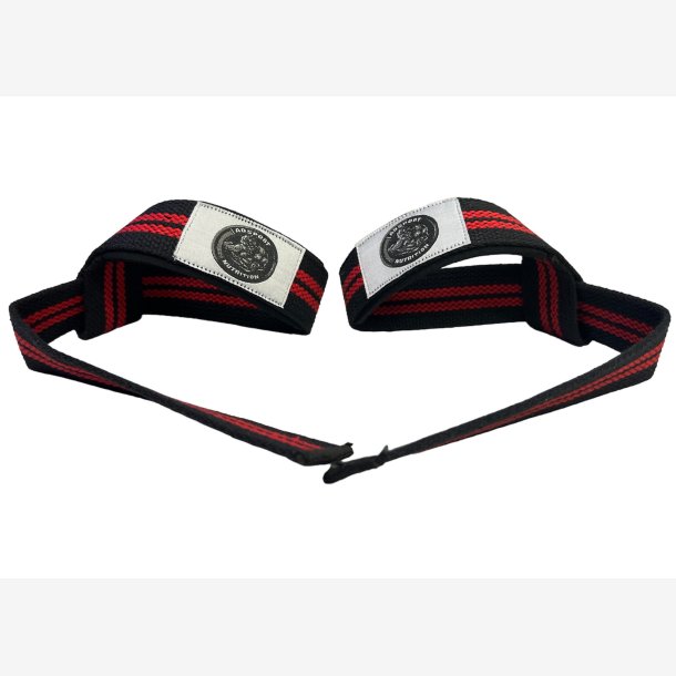 Padded Liftings Straps (Black-Red) ADSportnurtition