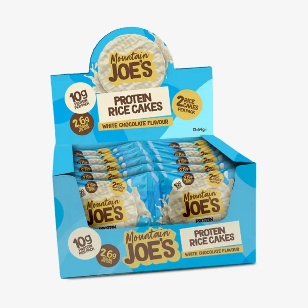 Mountain Joes Protein Rice Cake,64g, White Chocolate