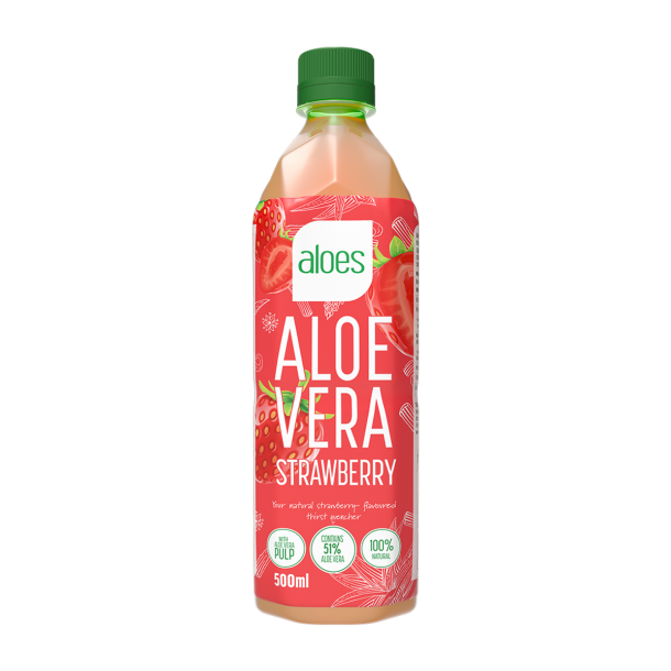 Aloes Aloe Vera, 500ml, Strawberry